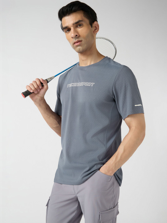 Technosport Men Brand Logo Moisture Wicking T-shirt