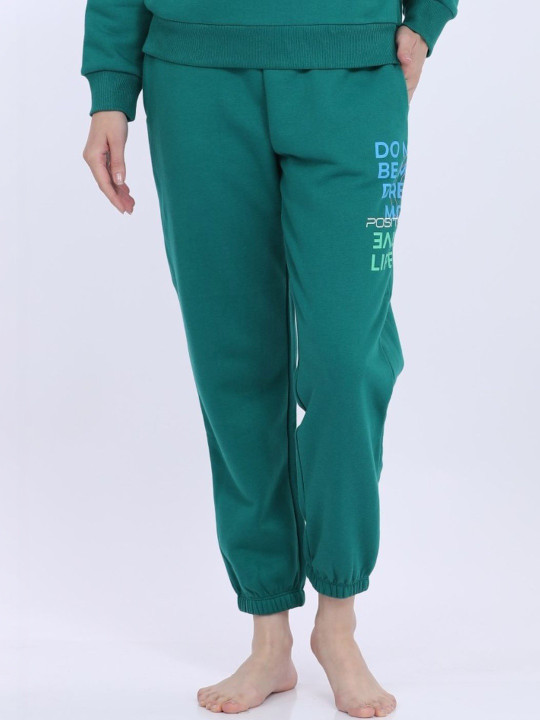 MAYSIXTY Women Relaxed Fit Typography Training Joggers