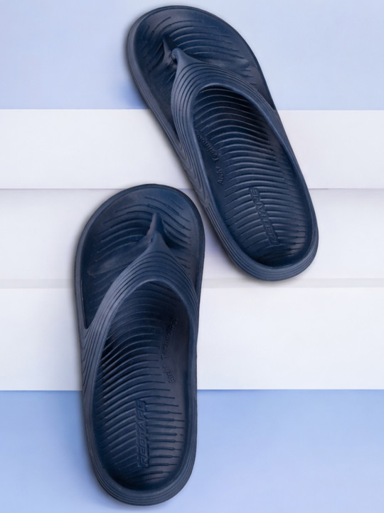Red Tape Men Striped Thong Flip-Flops