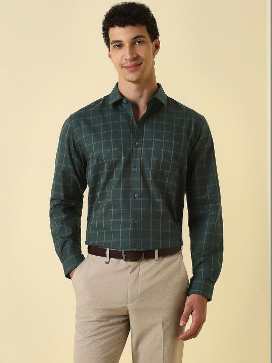 Allen Solly Men Windowpane Checks Checked Casual Shirt