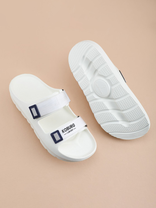 Koburg Nexa Men Comfortable Extra Soft Lightweight Nylon Velcro Slide Sandals