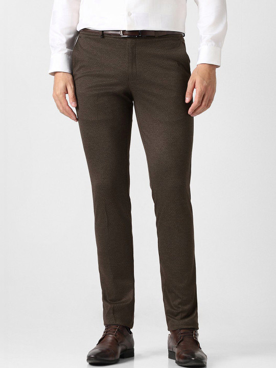 Van Heusen Men Textured Trousers