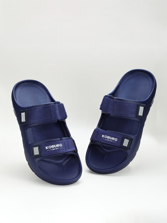 Koburg Nexa Men Comfortable Extra Soft Lightweight Nylon Velcro Slide Sandals