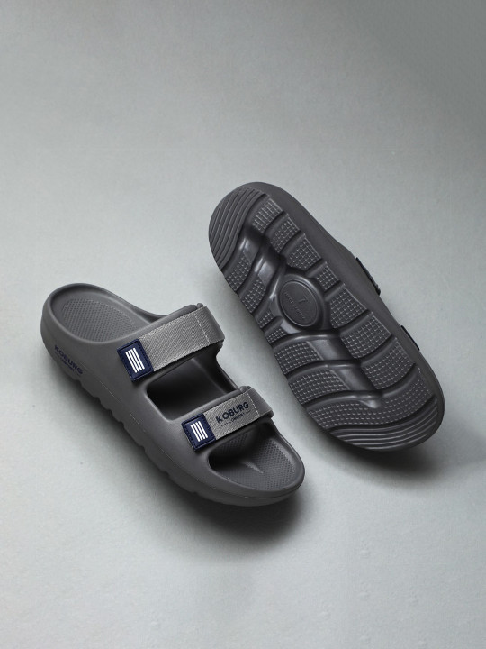 Koburg Nexa Men Comfortable Extra Soft Lightweight Nylon Velcro Slide Sandals