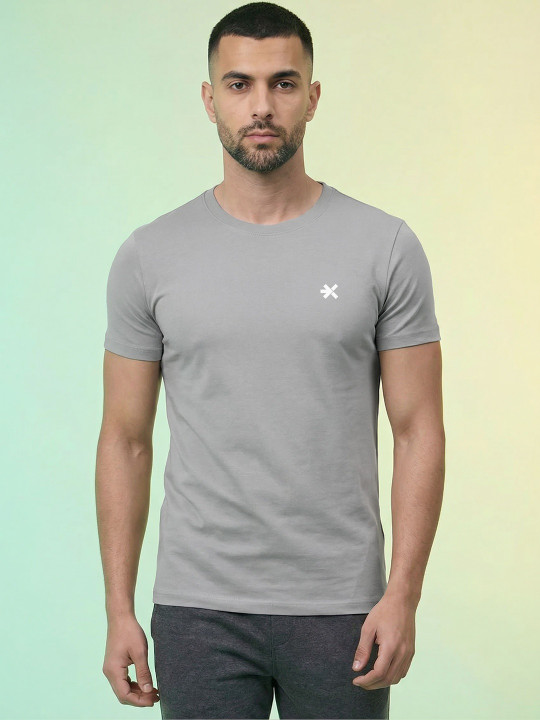 HRX by Hrithik Roshan Men Brand Logo Pure Cotton Blend T-shirt