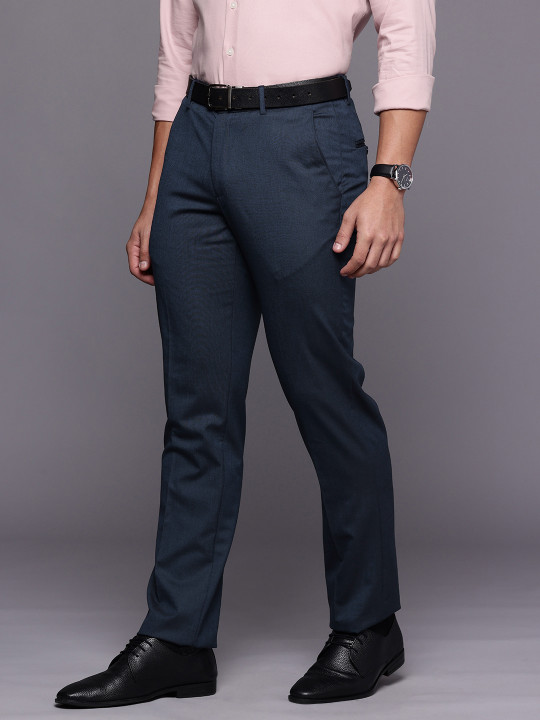 Louis Philippe Men Slim Fit Formal Trousers