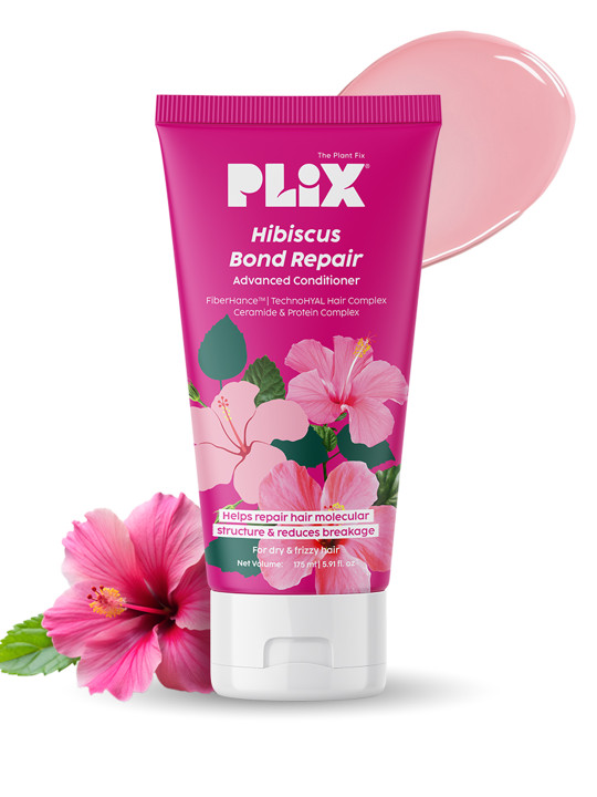 PLIX THE PLANT FIX Hibiscus Bond Repair Conditioner For Damaged, Frizzy Hair - 175 ml
