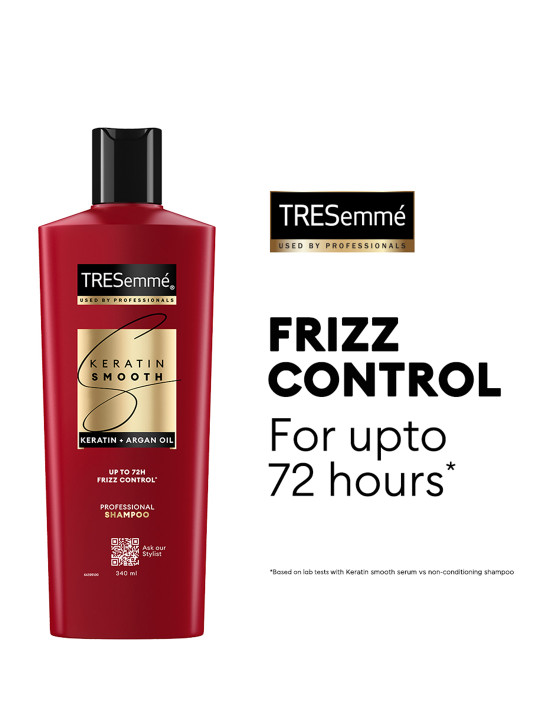TRESemme Keratin Smooth Shampoo with Keratin & Argan Oil for Straight, Shiny Hair-340ml