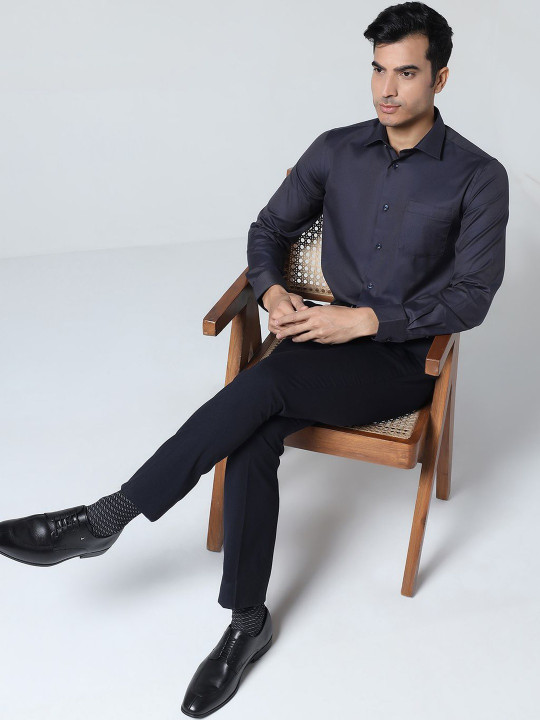 Blackberrys Men Skinny Fit Low-Rise Easy Wash Trousers