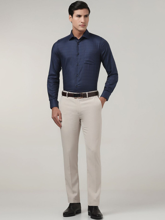 Blackberrys Men Skinny Fit Low-Rise Easy Wash Trousers