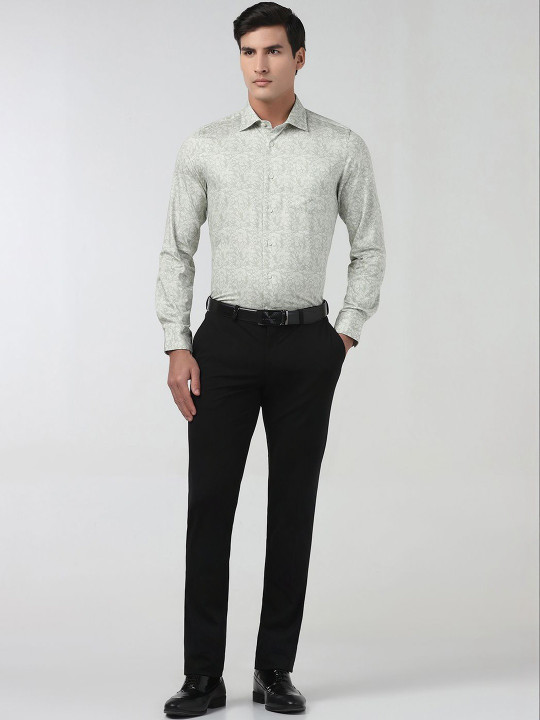 Blackberrys Men Skinny Fit Low-Rise Easy Wash Zip Trousers