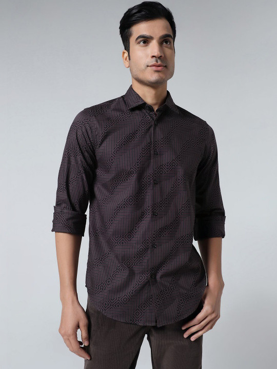 Blackberrys Men Slim Fit Printed Casual Shirt