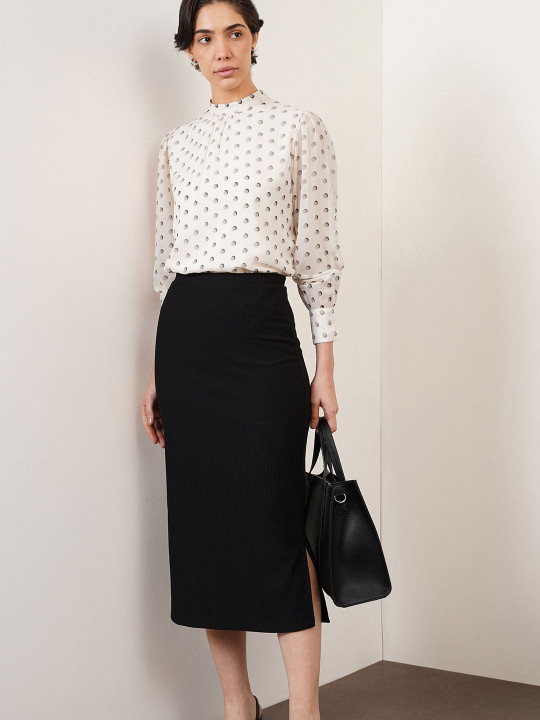 FABLE STREET Polka Dot Print Georgette Top