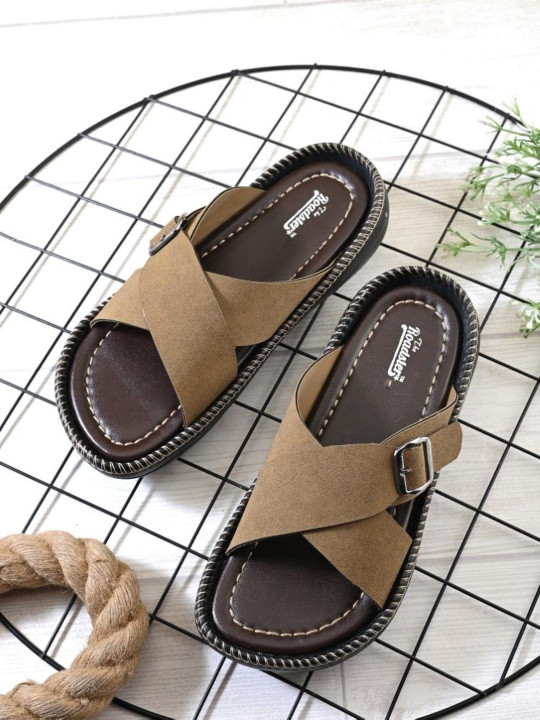Roadster The Lifestyle Co Men Cross-Strap Comfort Sandals