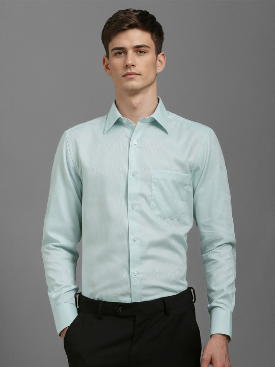 Louis Philippe Classic Textured Pure Cotton Formal Shirt