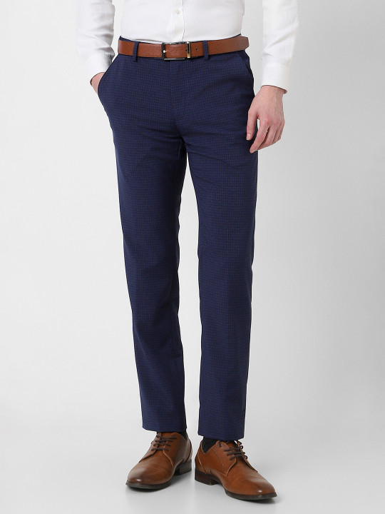 Peter England Men Slim Fit Formal Trousers