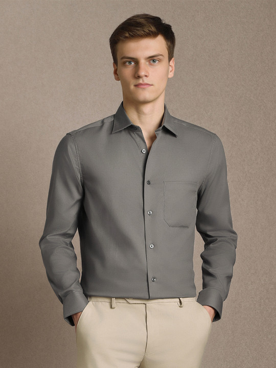 Louis Philippe Men Classic Fit Easy to Iron Premium Cotton Full Sleeve Formal Shirt