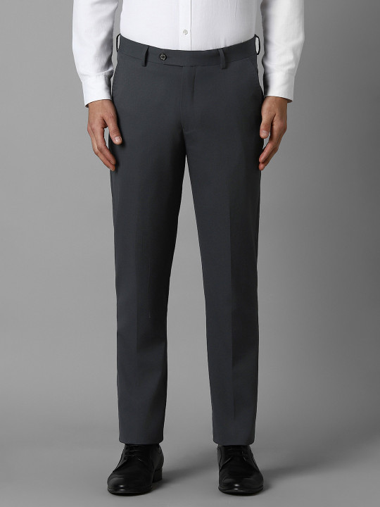 Louis Philippe Men Printed Slim Fit Formal Trouser