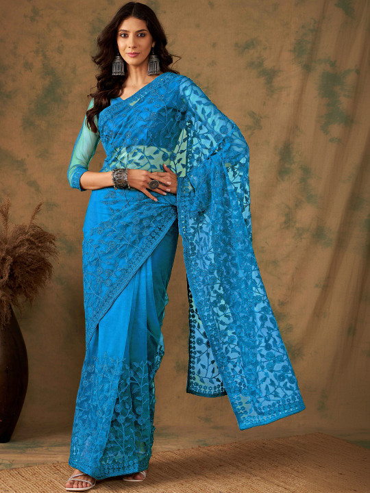 Sangria Embroidered Sarees