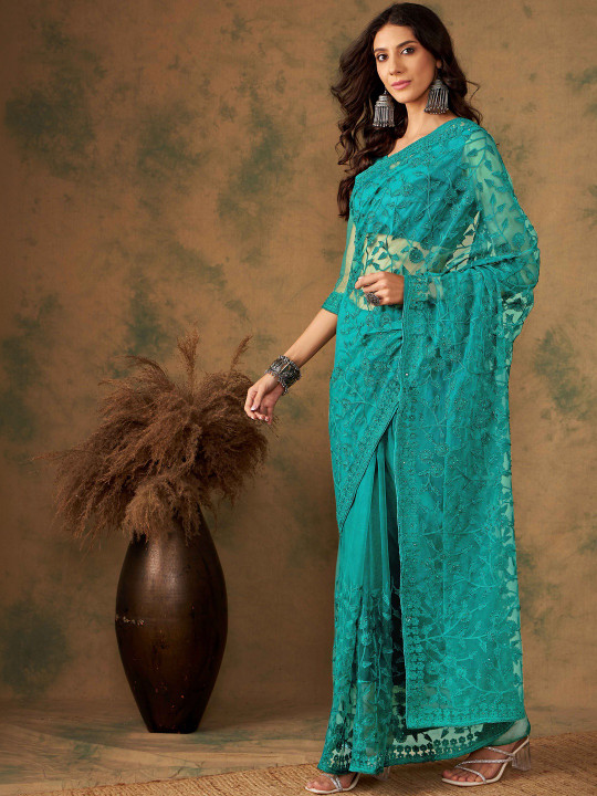 Sangria Embroidered Sarees