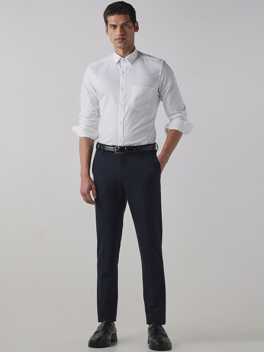 Reid & Taylor Men Tailored Zip Trousers