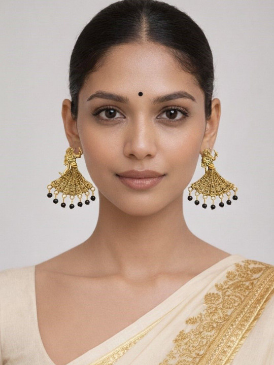 Laa Calcutta Geometric Drop Earrings