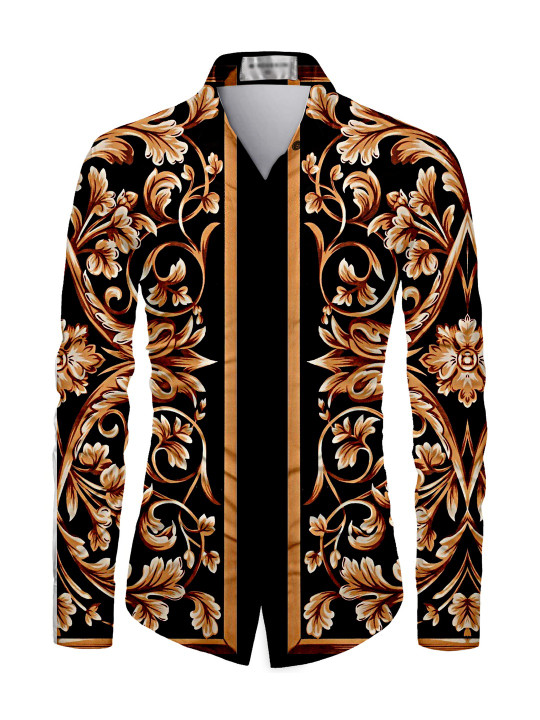 SLOWROSE Men Printed Shirt Clothing Fabric
