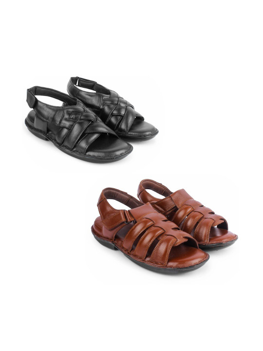 feather leather Men Comfort Sandals