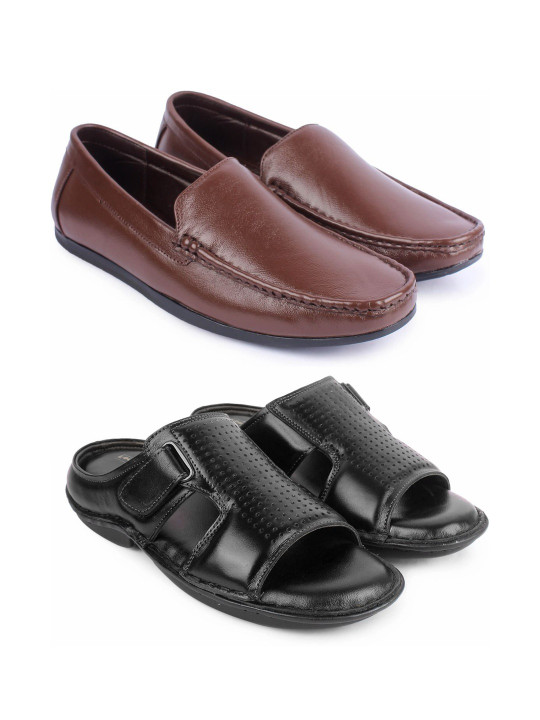feather leather Men Loafers