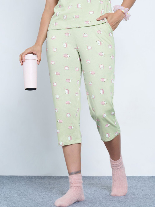 Dreamz by Pantaloons Printed Pure Cotton Mid-Rise Lounge Pants
