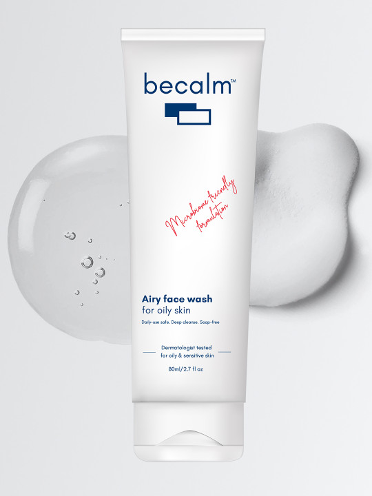 Becalm Oily Skin Soap Free Salicylic Acid Airy Face Wash - 80 ml