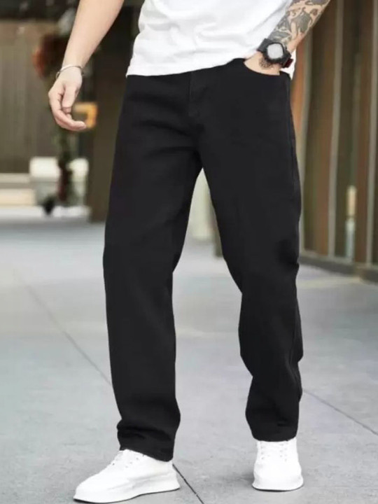 Metronaut Men Classic Relaxed Fit Mid-Rise Stretchable Jeans