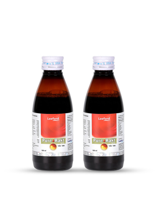 Leeford Set Of 2 Pure Rakt Ayurvedic Blood Purifier Herbal Syrup -150ml Each