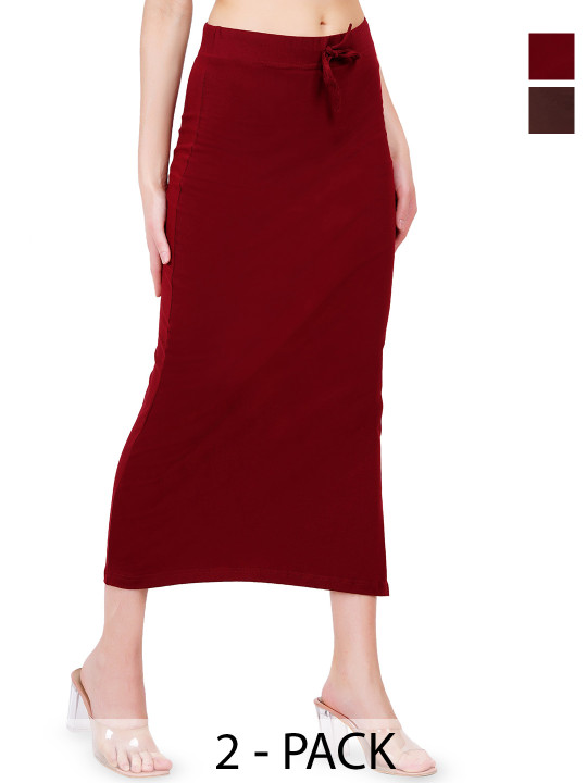 Liigne Pack Of 2 High Rise Stretchable Saree Shapewears