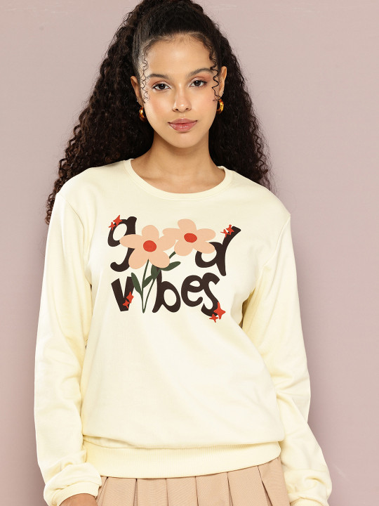 DILLINGER Womens Relaxed Fit Puff Printed Long Sleeve Tshirt