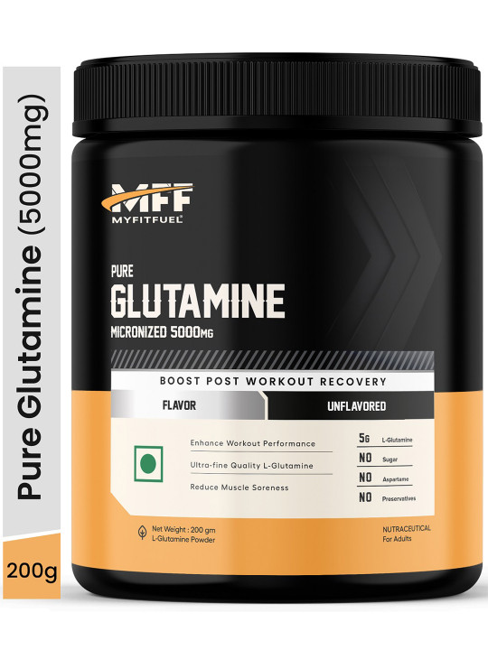 MyFitFuel Pure Glutamine Micronized 5000mg - Unflavored - 200gm
