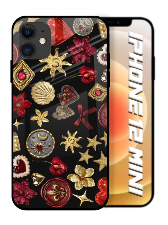 QRIOH Quirky Printed iPhone 12 Mini Back Case Mobile Accessories