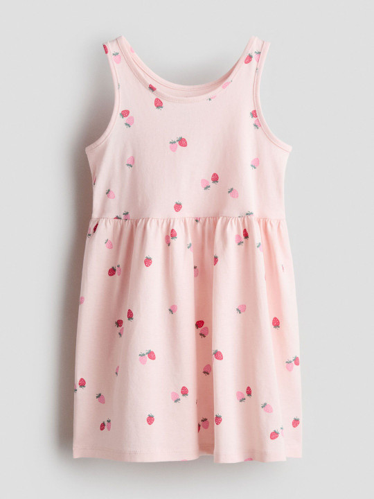 H&M Girls Patterned Cotton Dress