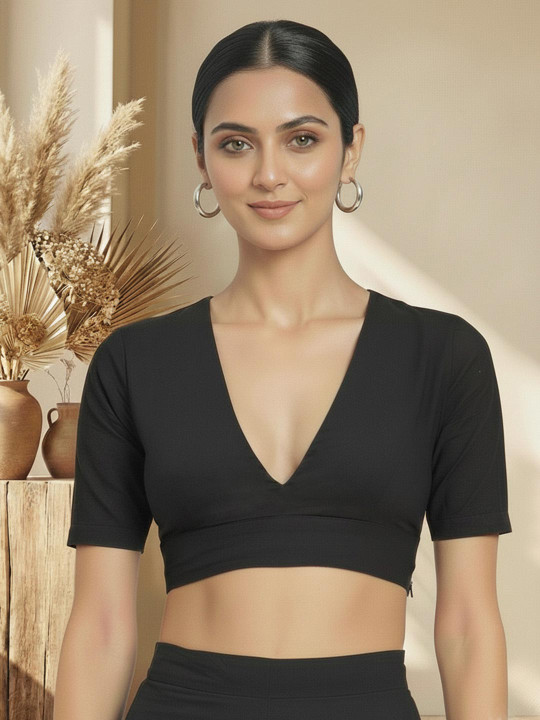Thevasa Women V-Neck Saree Blouse