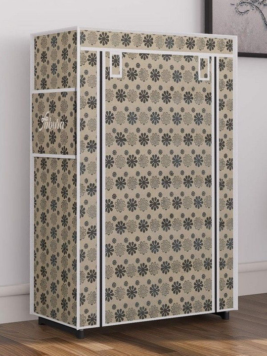 Beige & White 5-Layers Water Resistance Shoe Rack