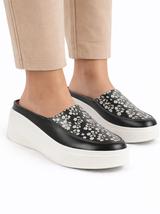 FAUSTO Women Printed PU Slip-On Sneakers