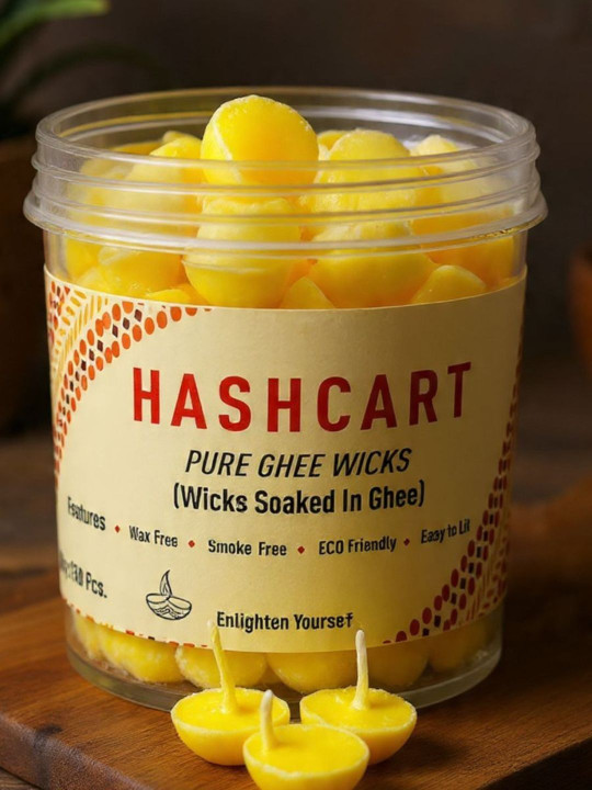 Aura Pack Of 100 Cotton Ghee Diya Wicks Batti