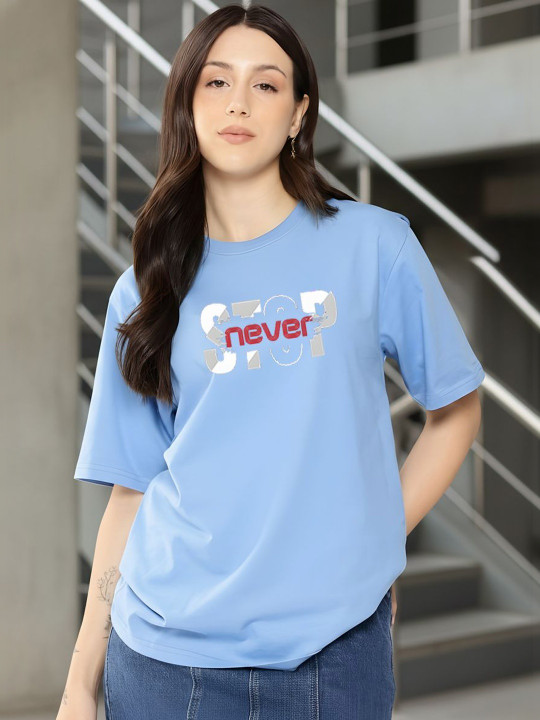 SZN Women Typography Printed T-shirt