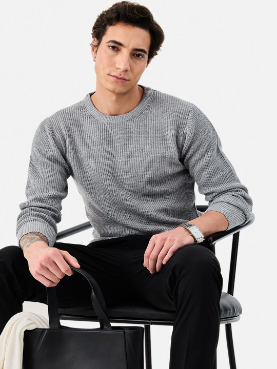 Snitch Men Ribbed Pullover