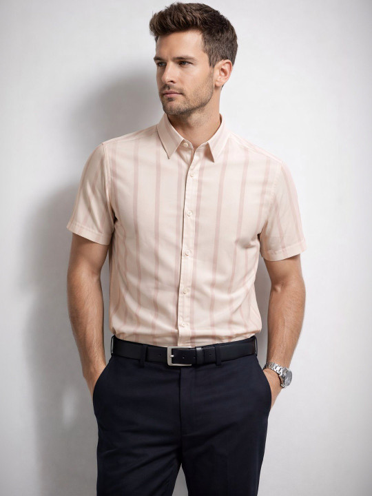ROLLISTEAR Men Custom Striped Casual Shirt
