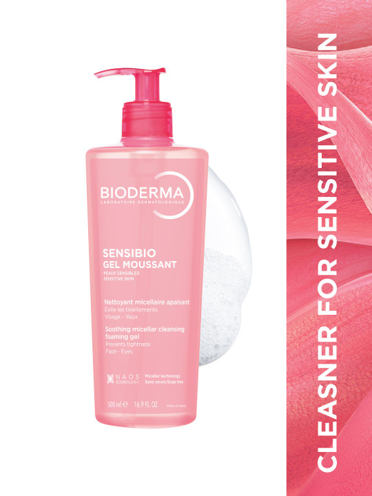 BIODERMA Sensibio Gel Moussant Soothing Micellar Cleansing Foaming Gel - 500 ml