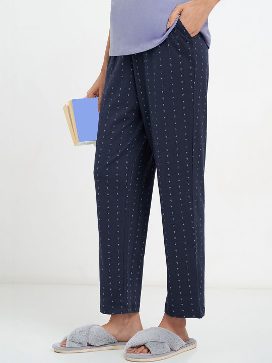 Dreamz by Pantaloons Printed Cotton Mid-Rise Straight Lounge Pants