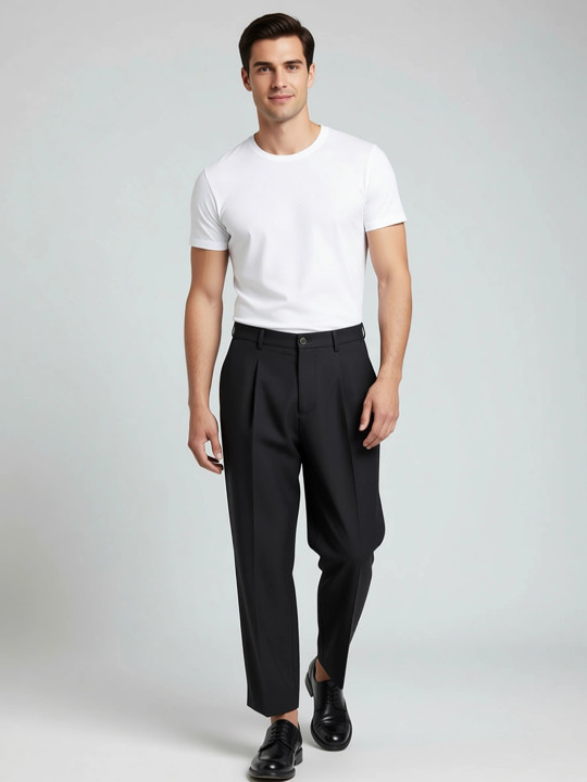 ANDREW HILL Men Pleated Trousers