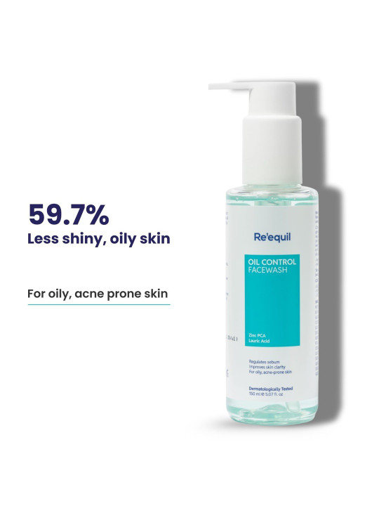 Reequil Oil Control Face Wash for Oily & Acne Prone Skin - 150 ml