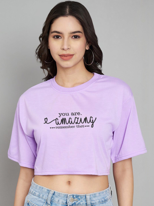 Trend Level Women Typography Printed T-shirt